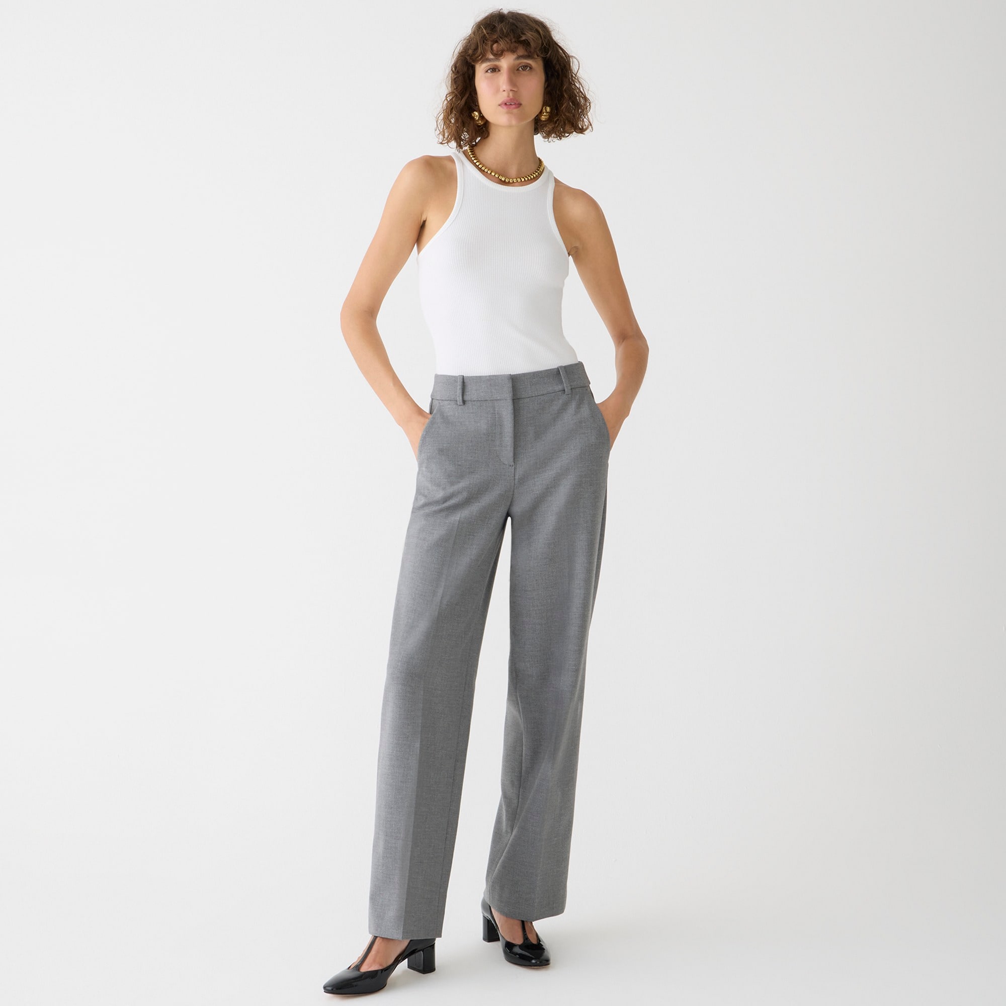 Full-length Sydney wide-leg pant in four-season stretch