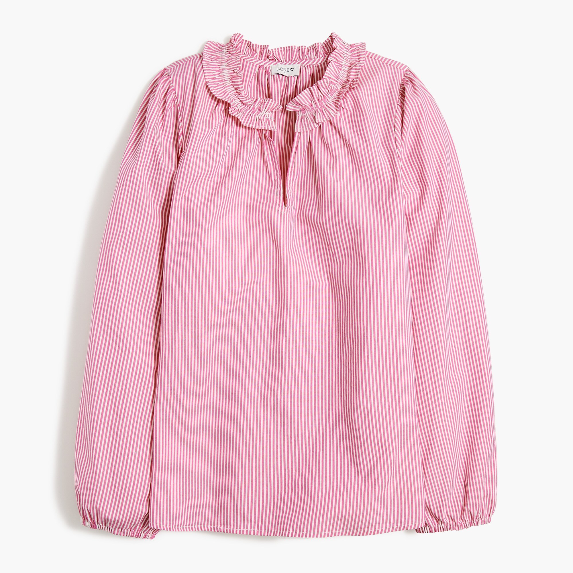 Split-neck ruffle top