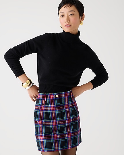 j.crew: trouser mini skirt in stewart tartan for women