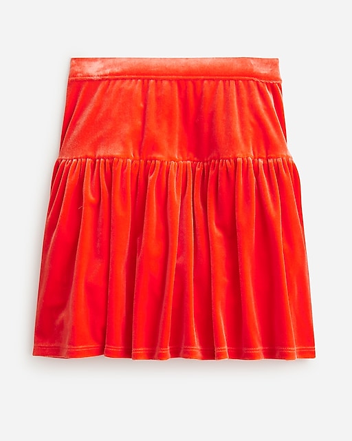 girls Girls' drop-waist velvet skirt