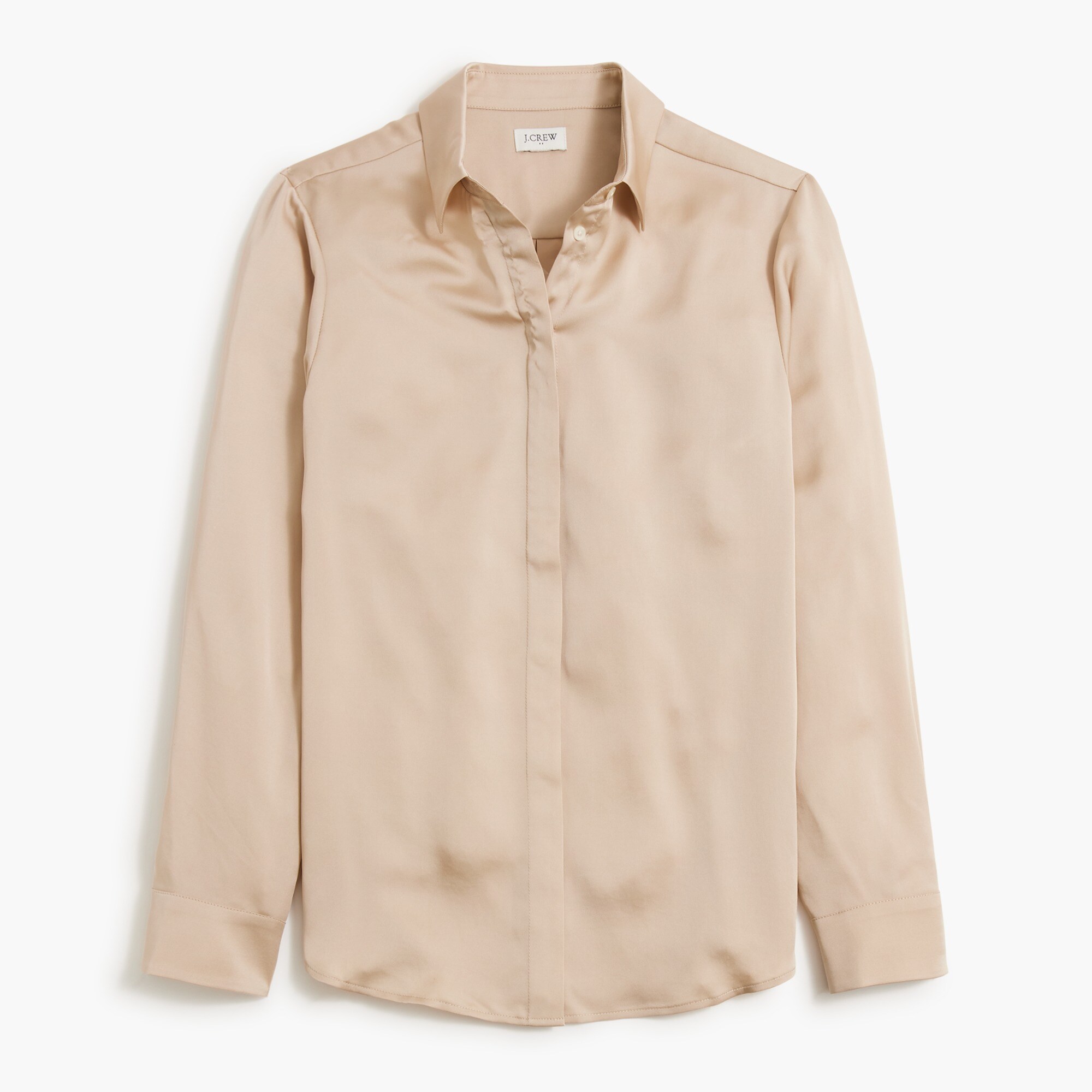  Drapey satin button-up top