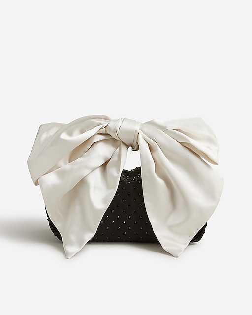 womens Geneva bow bag in satin