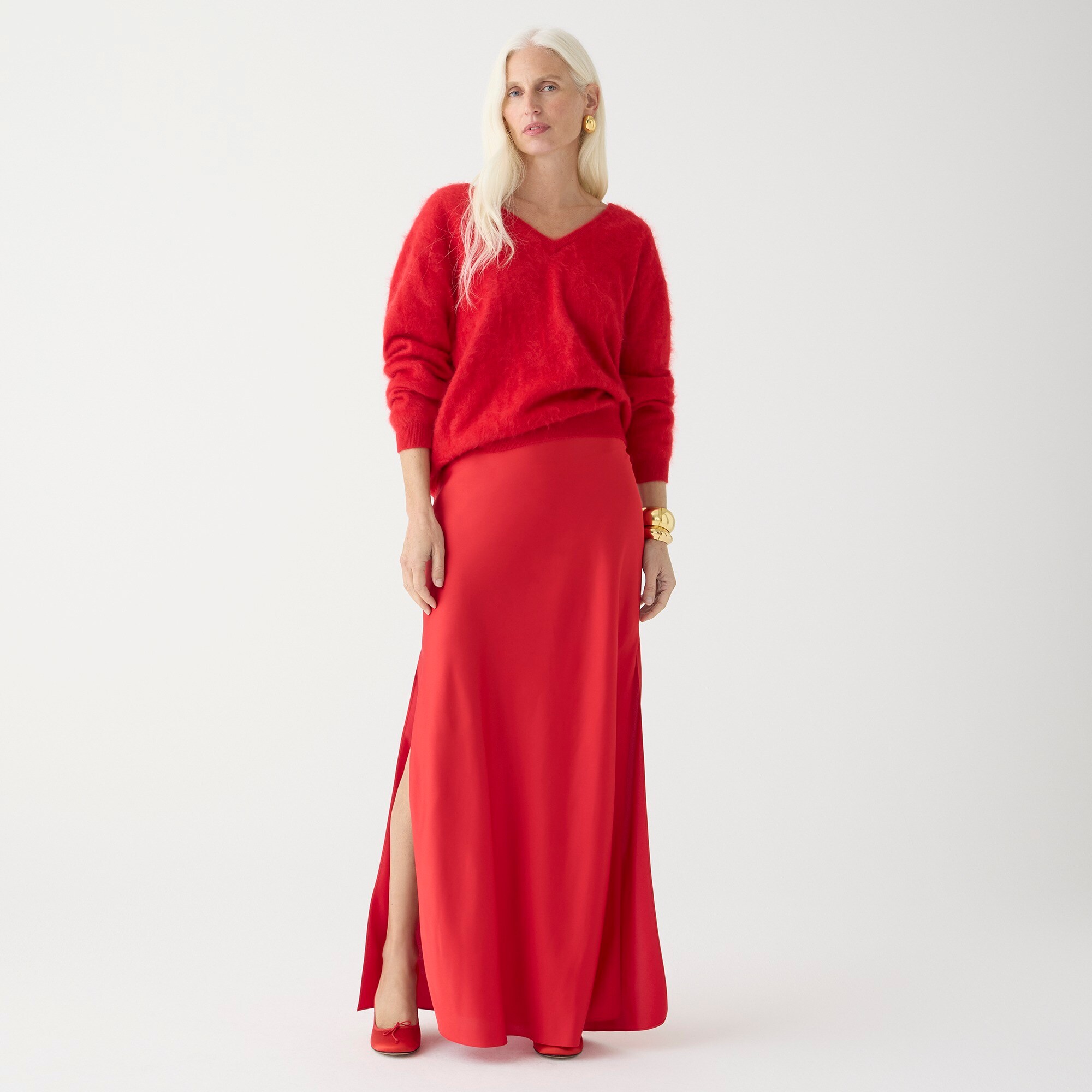 womens Gwyneth long slip skirt