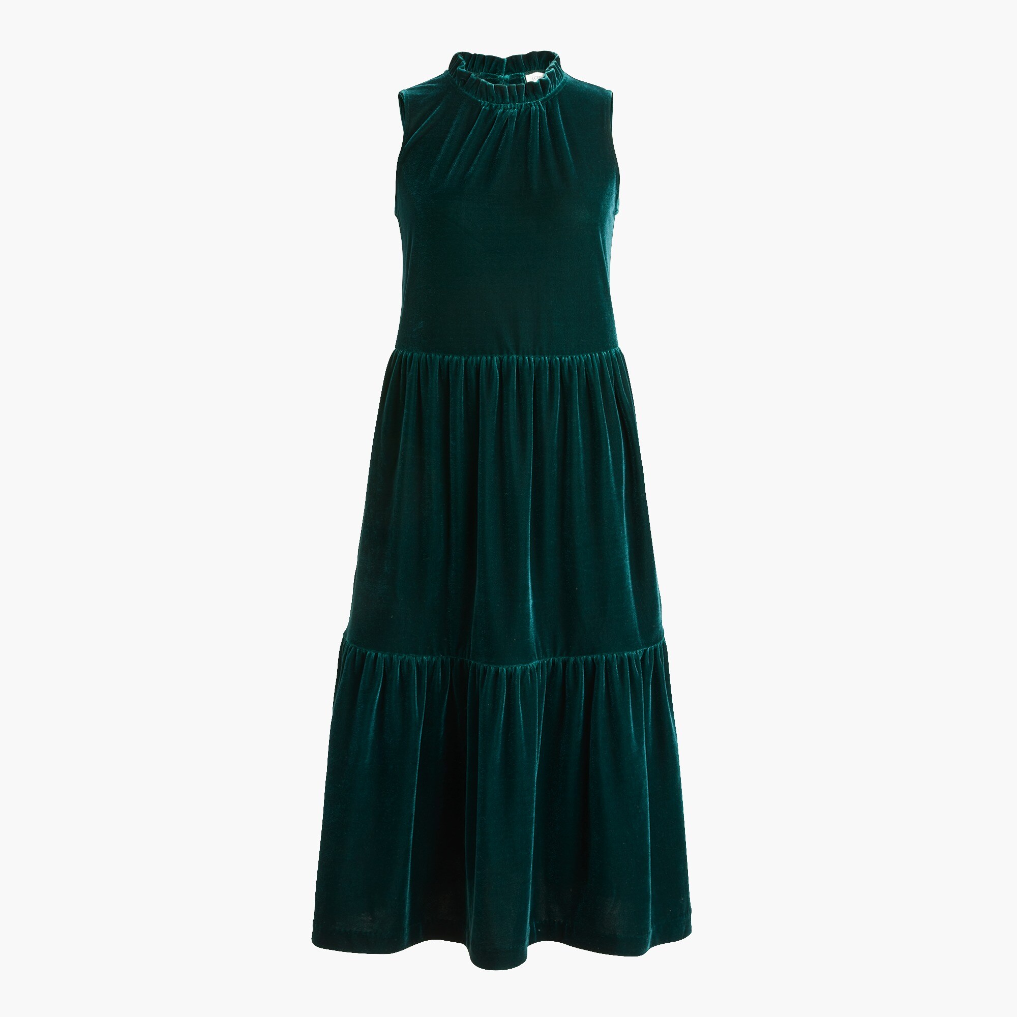 velvet sleeveless midi dress for women