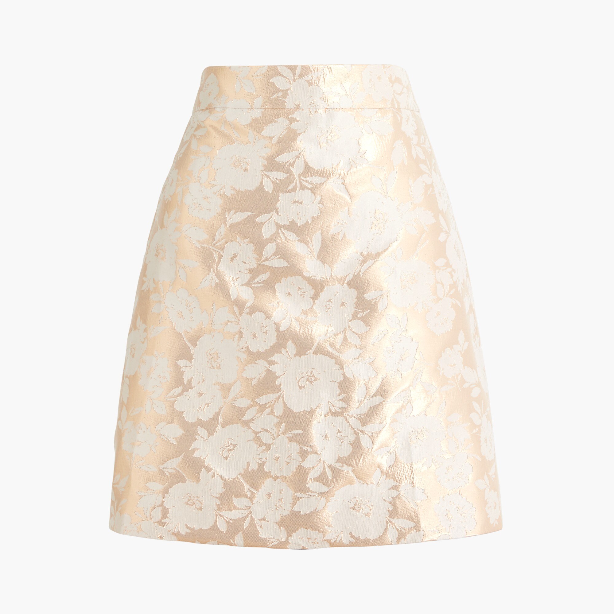  Floral jacquard A-line skirt
