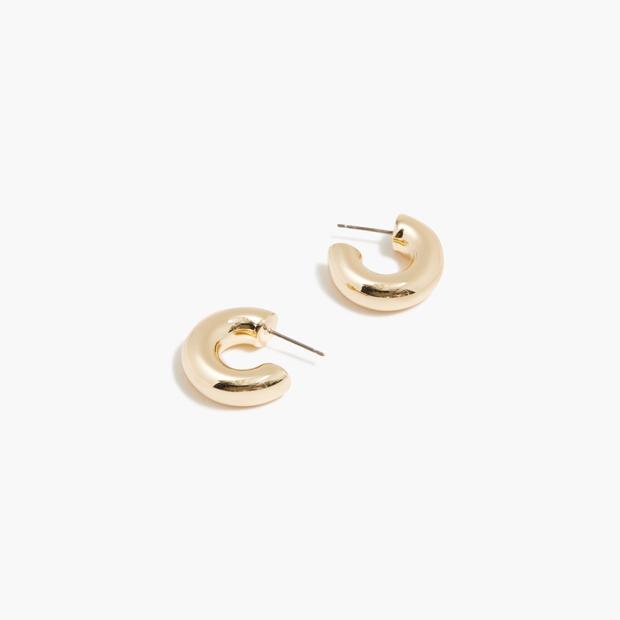  Gold chunky small hoop earrings