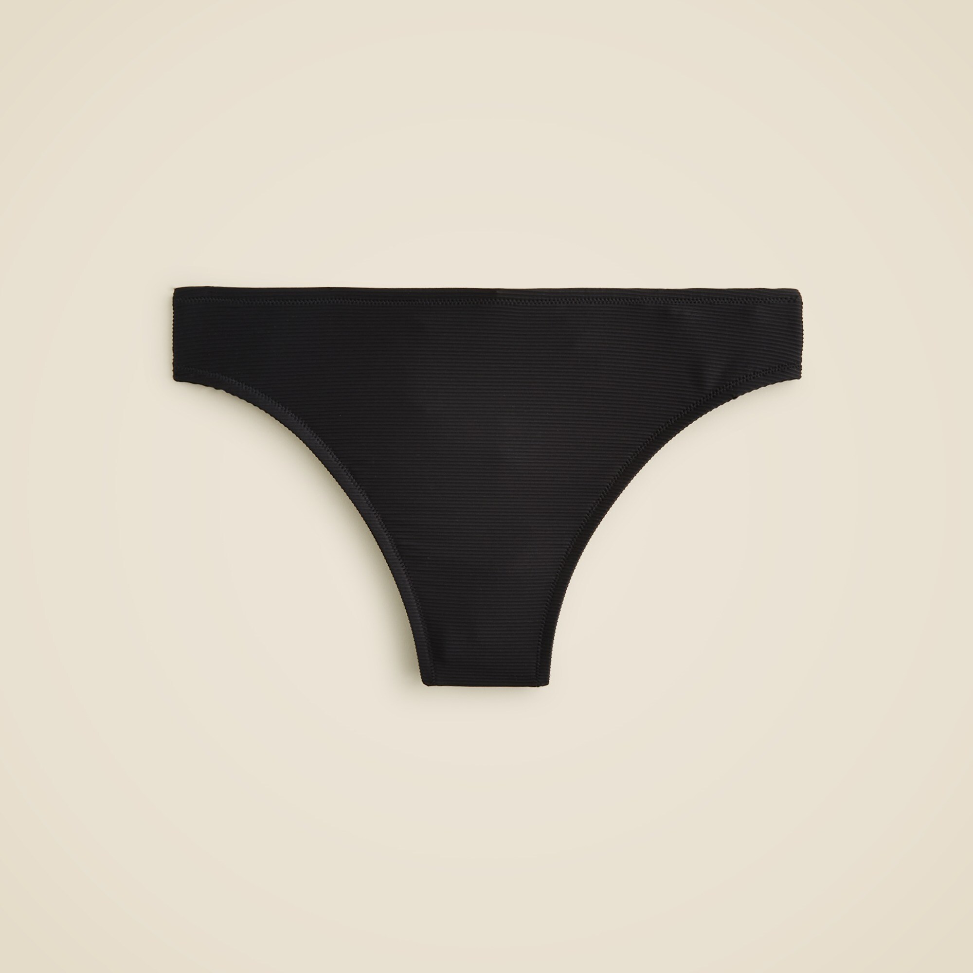 Ribbed high-rise cheeky bikini bottom