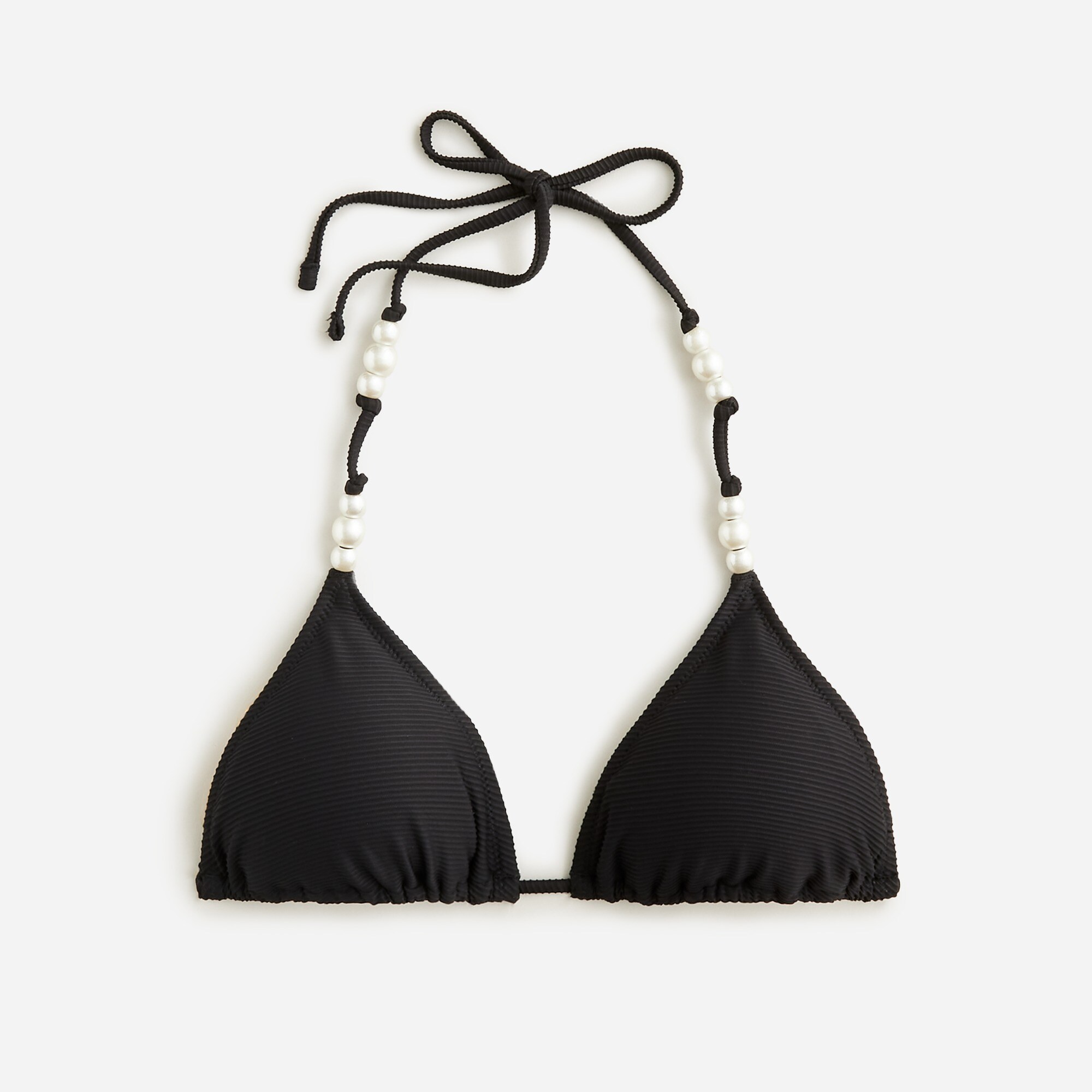 String bikini top with pearls