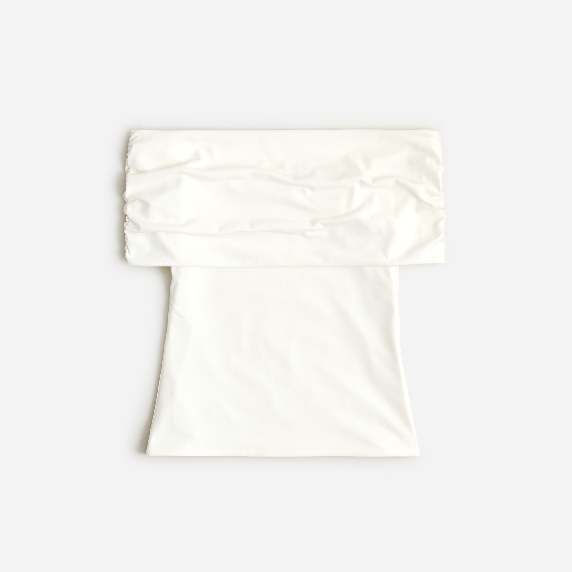 Matte jersey off-the-shoulder top
