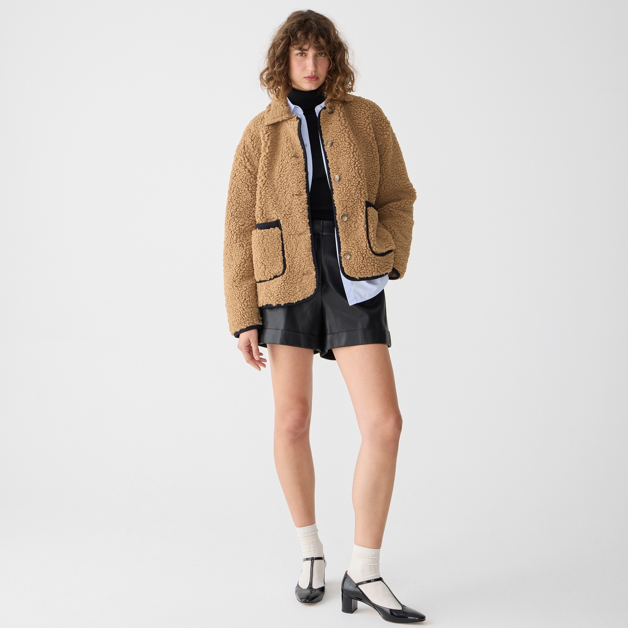 j.crew: faux sherpa barn jacket&trade; for women