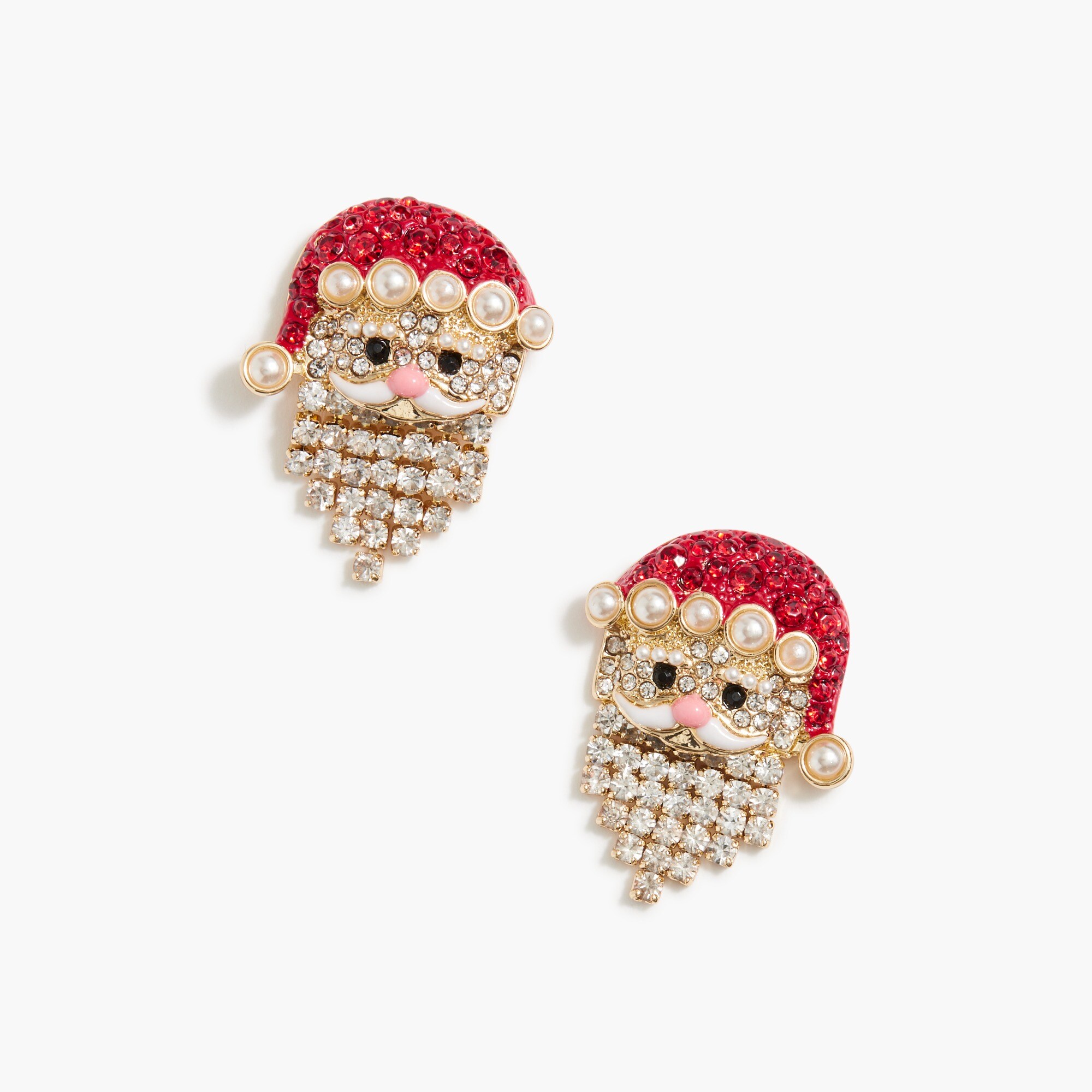 Santa pavé crystal earrings
