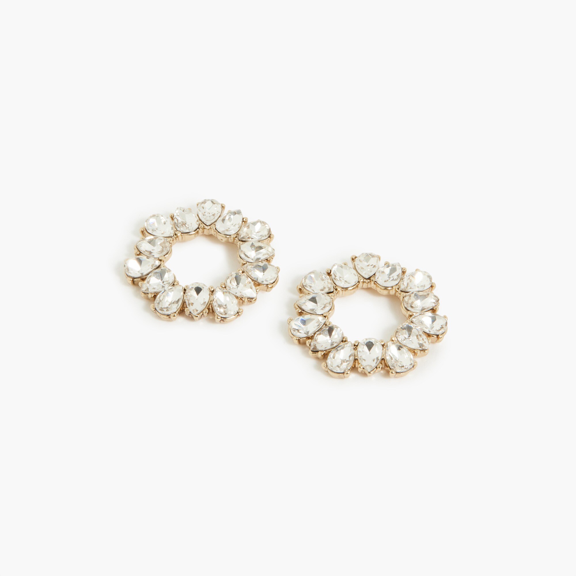 circle crystal earrings for women