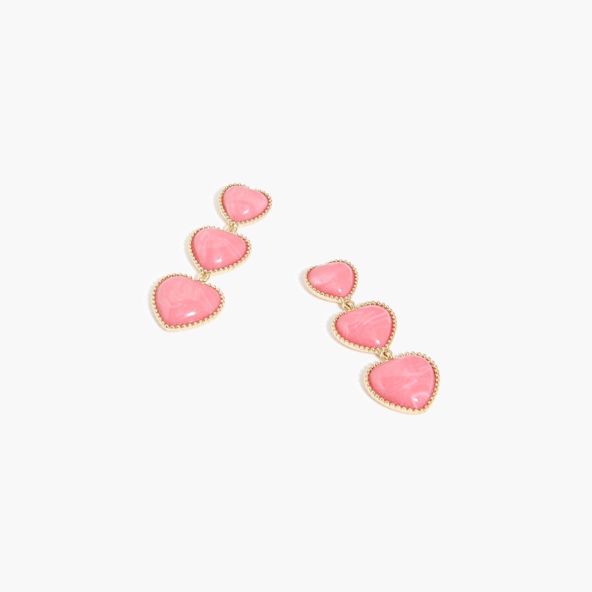  Heart drop earrings