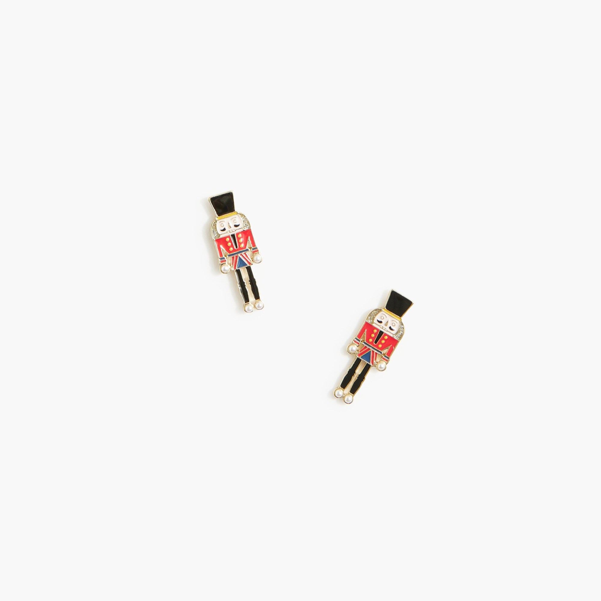 holiday toy soldier earrings for women