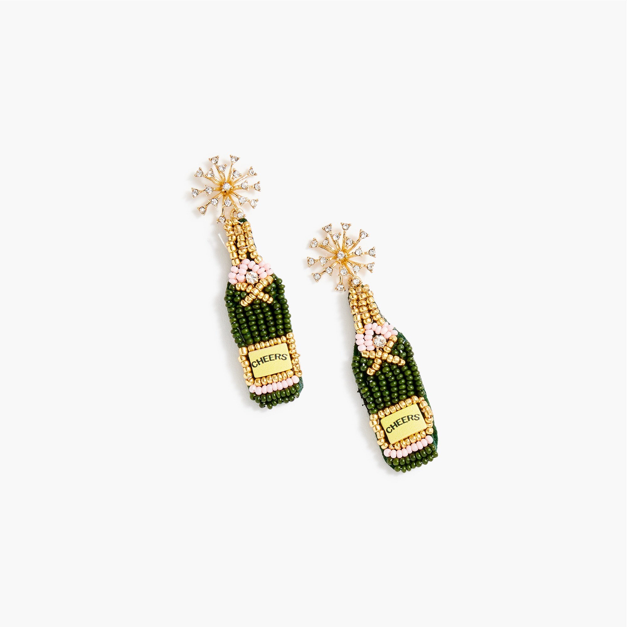 Champagne statement earrings