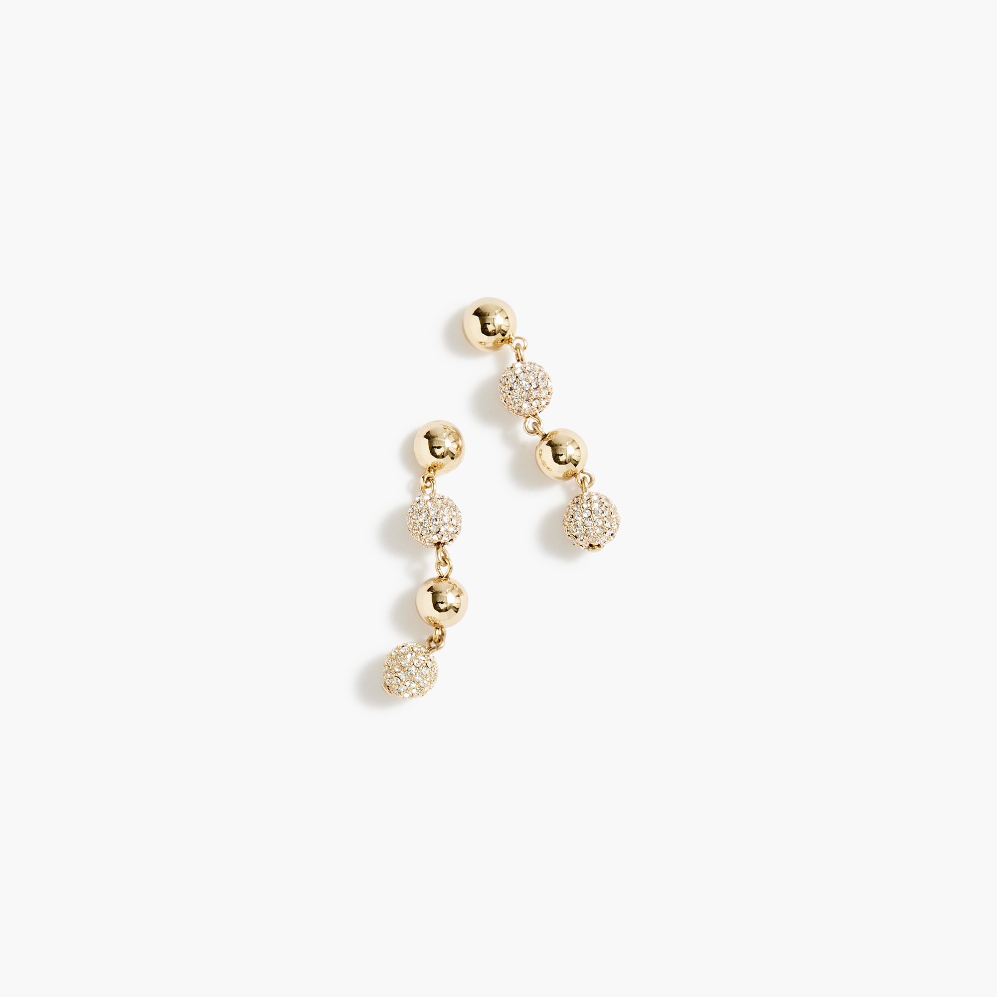  Gold drop bauble earrings