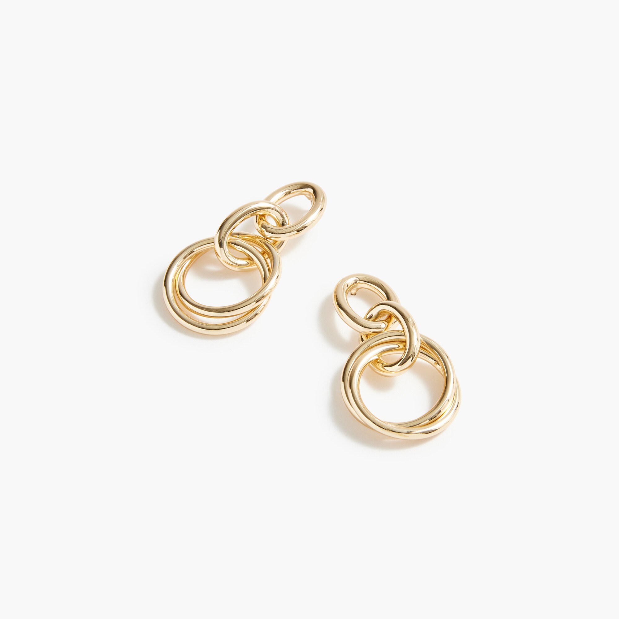  Gold link statement earrings