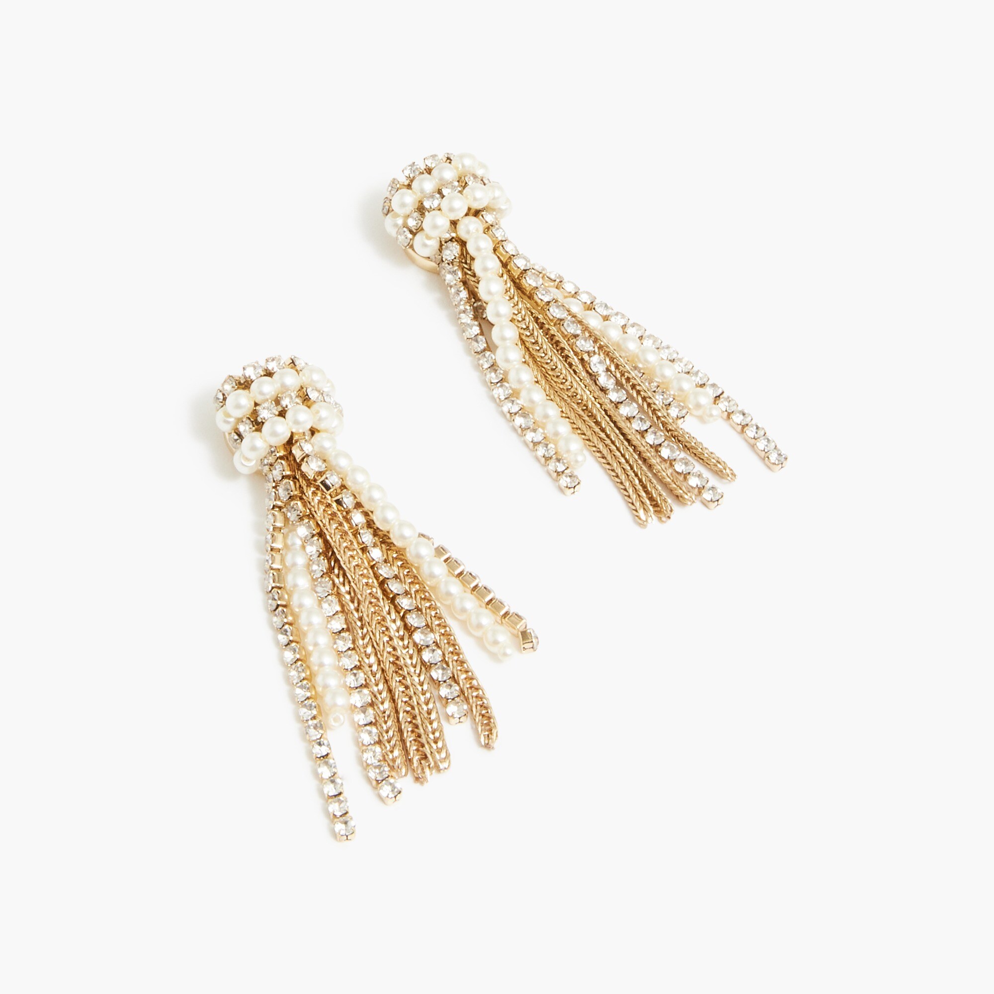 Pearl tassel earrings