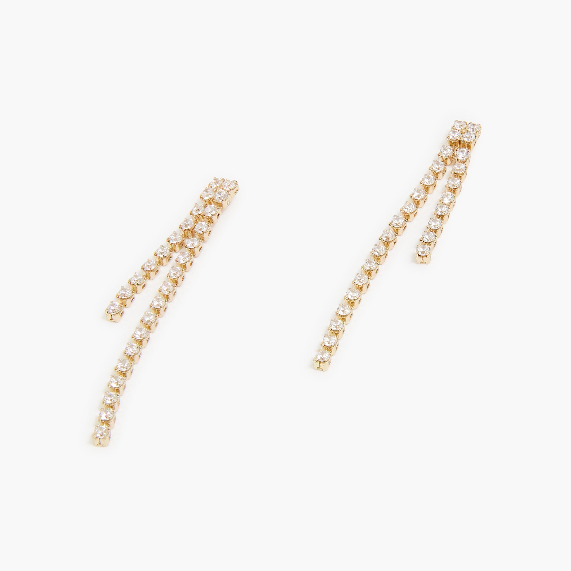 tiny crystal waterfall earrings for women