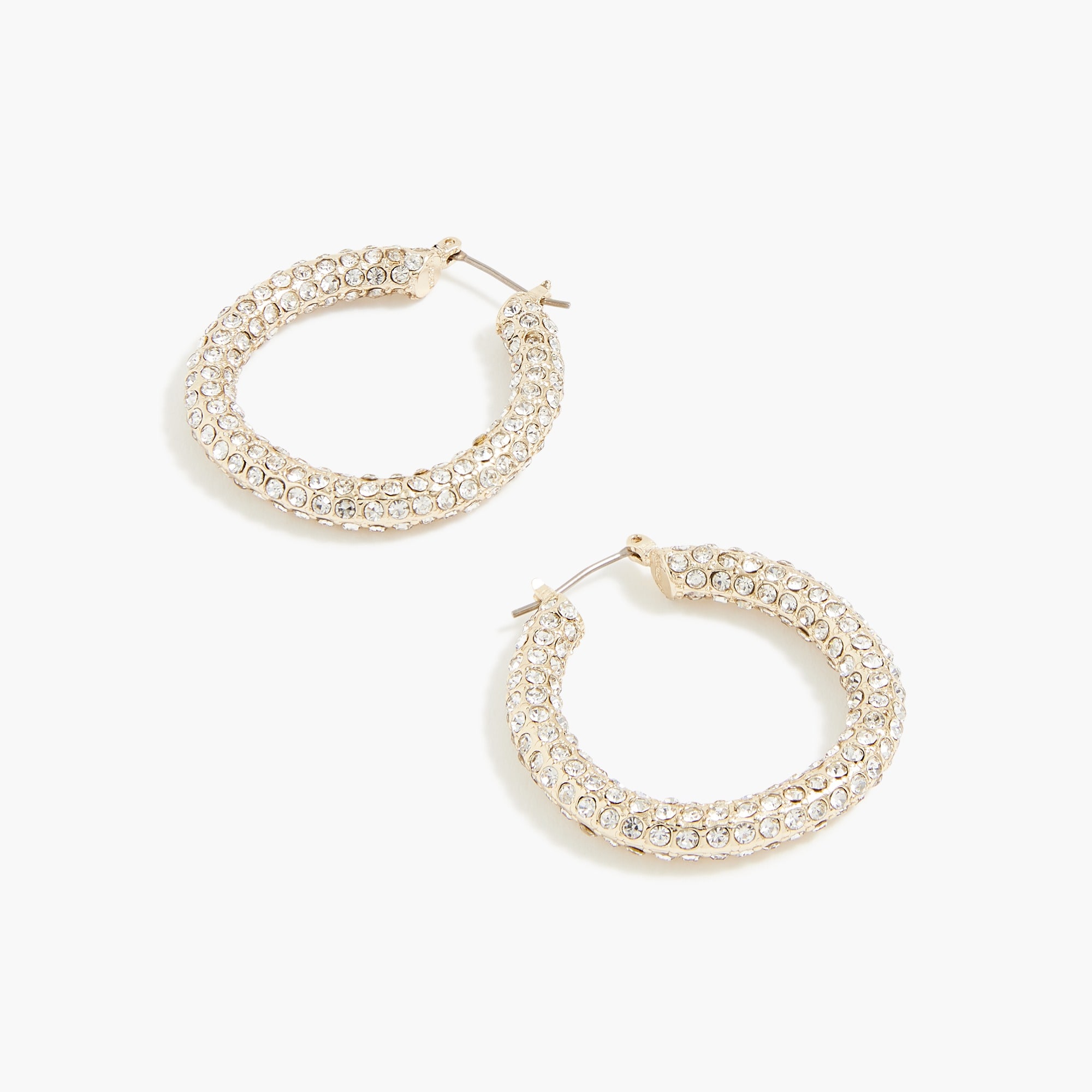 Large pavé hoop earrings