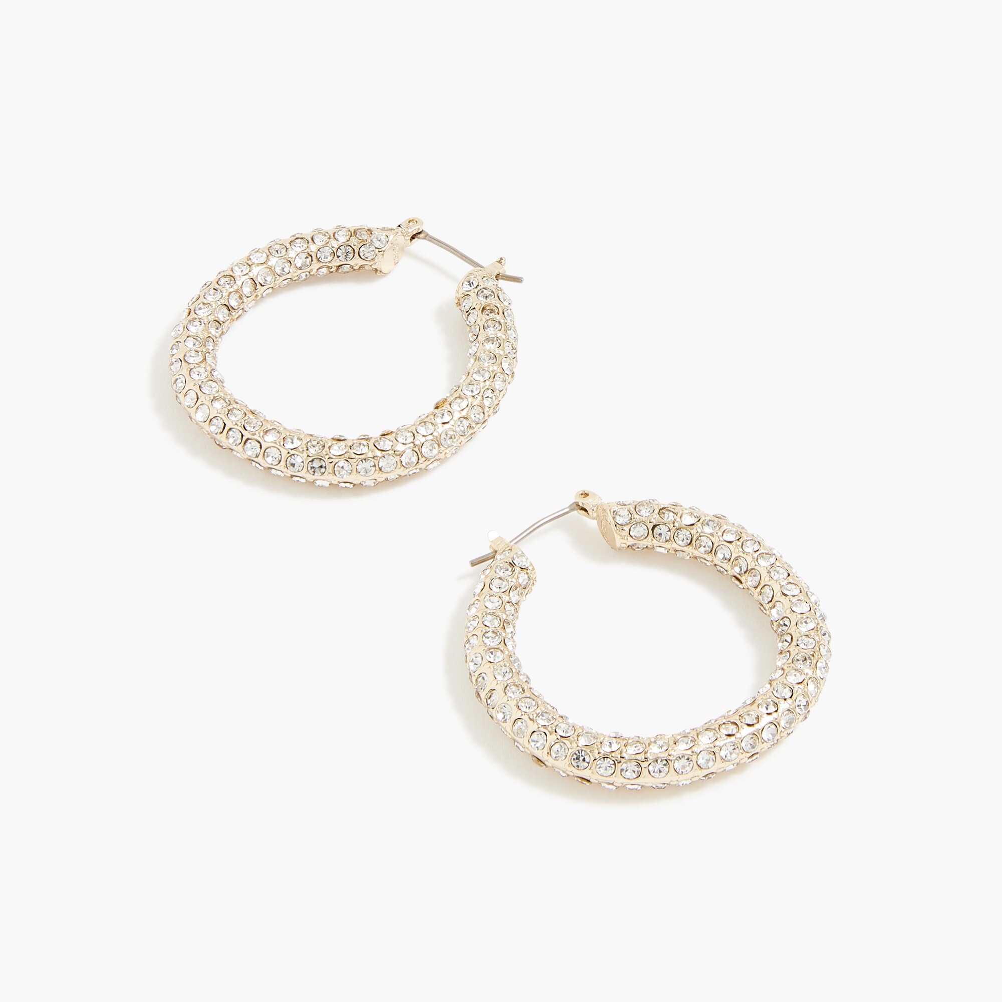 Large pavé hoop earrings