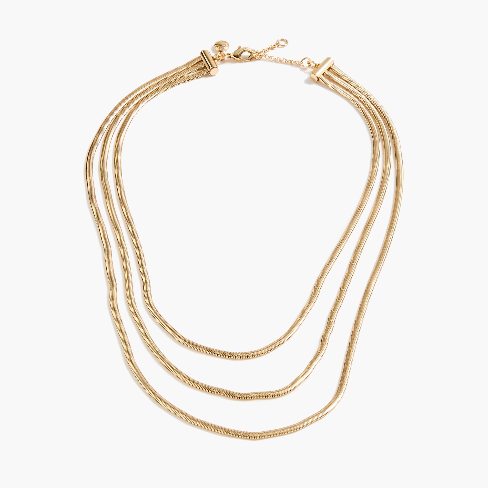 gold snake chain layering necklace for women