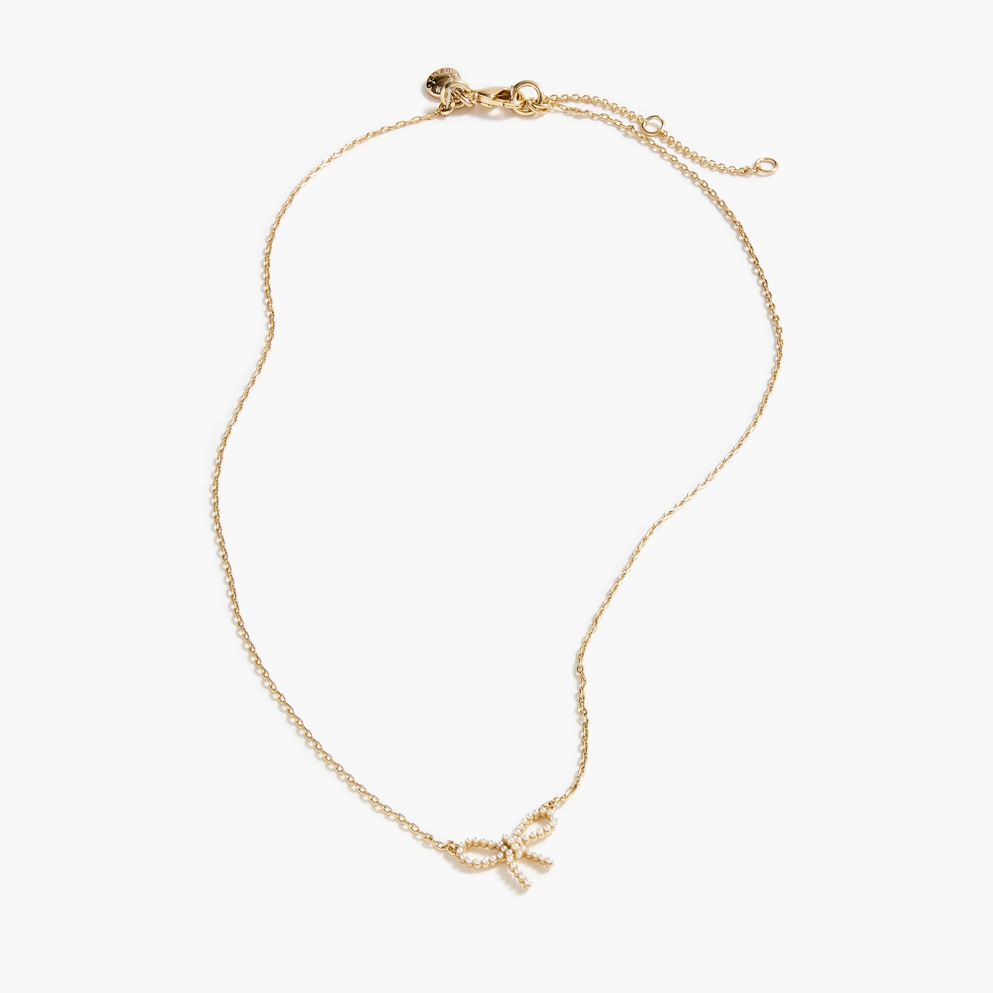 tiny bow pendant necklace for women