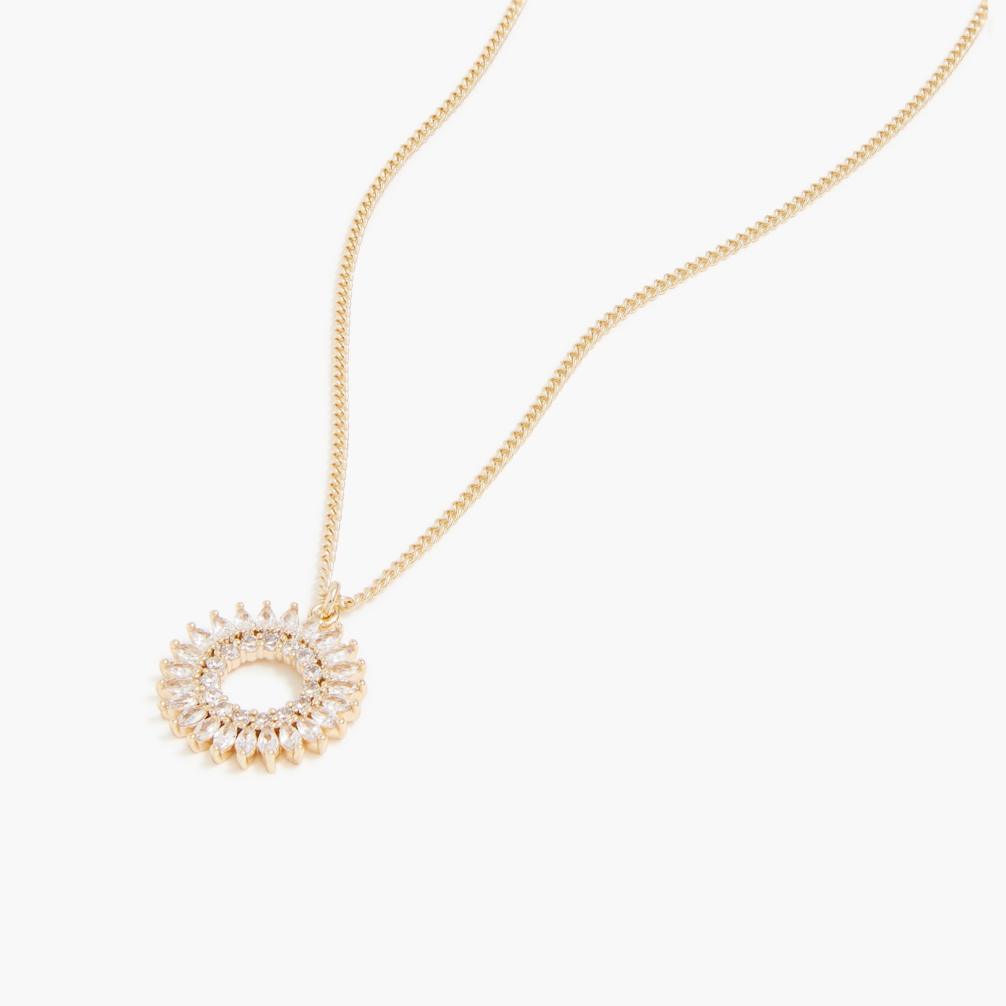 crystal sunburst pendant necklace for women