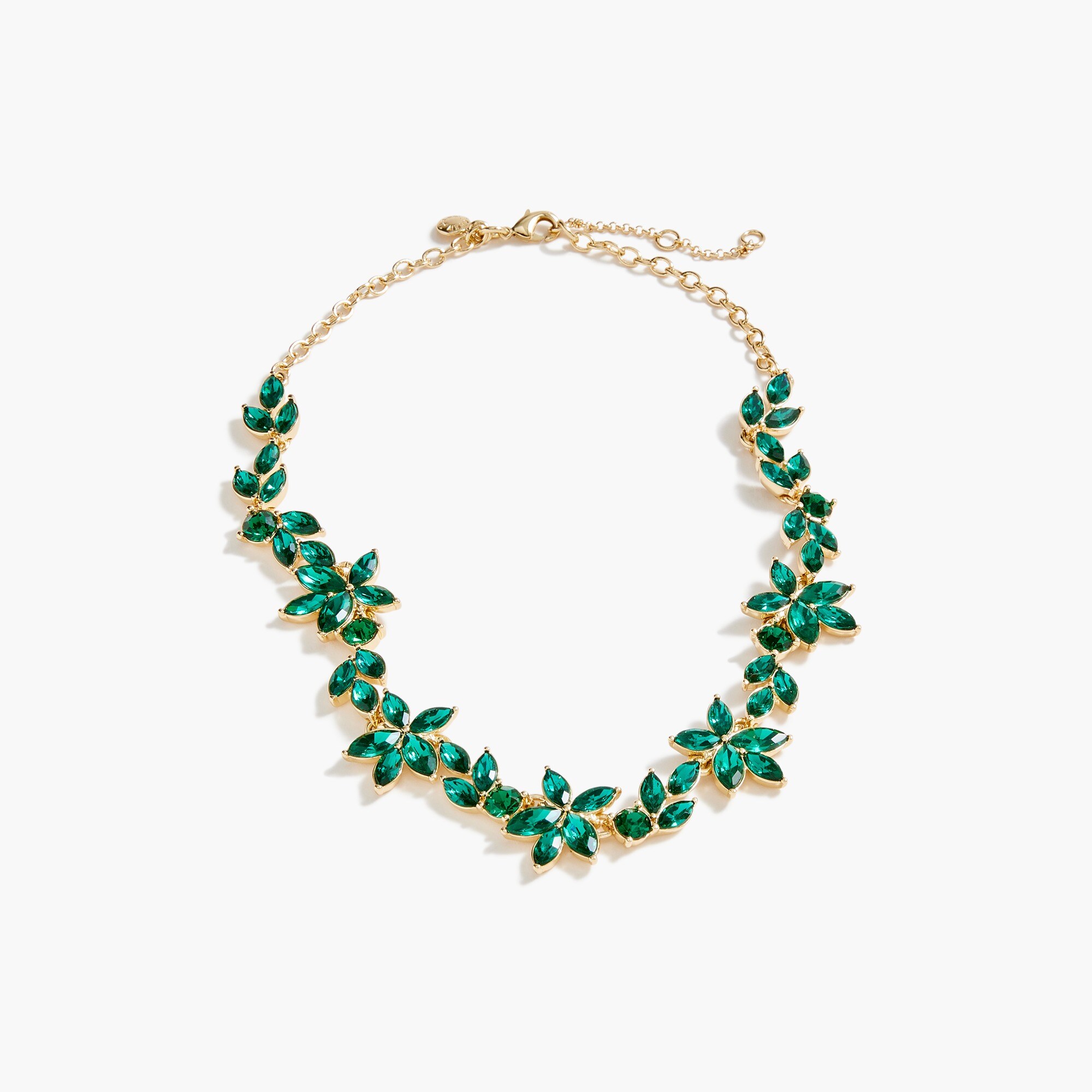 factory: crystal leaves necklace for women