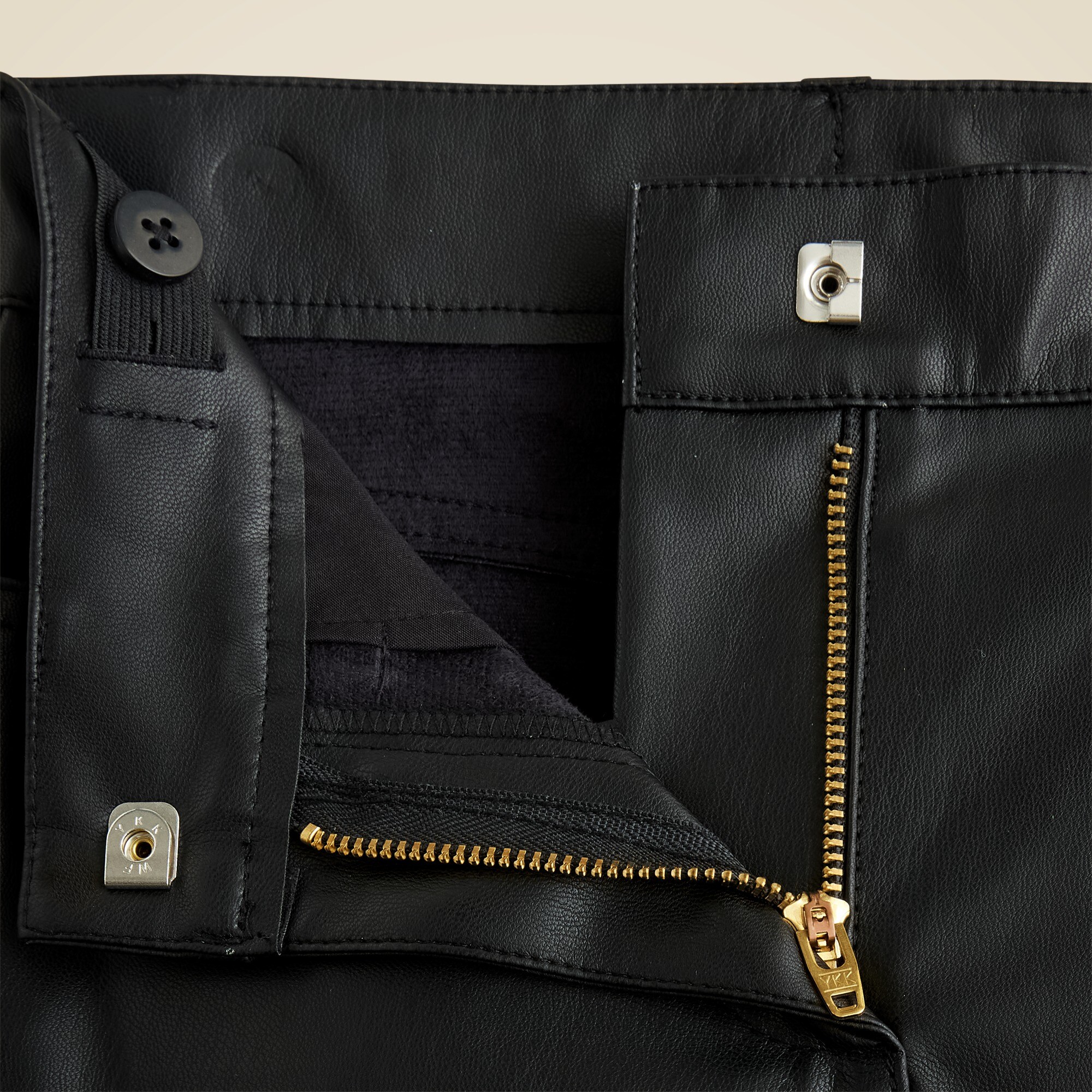 Girls' straight-leg faux-leather pant