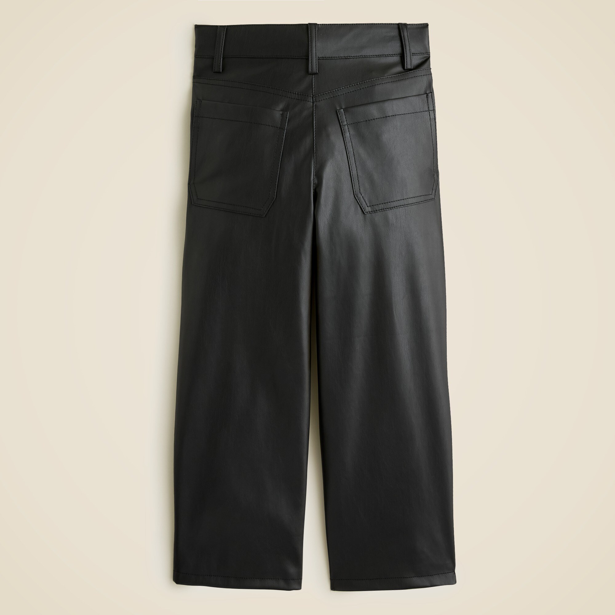 Girls' straight-leg faux-leather pant