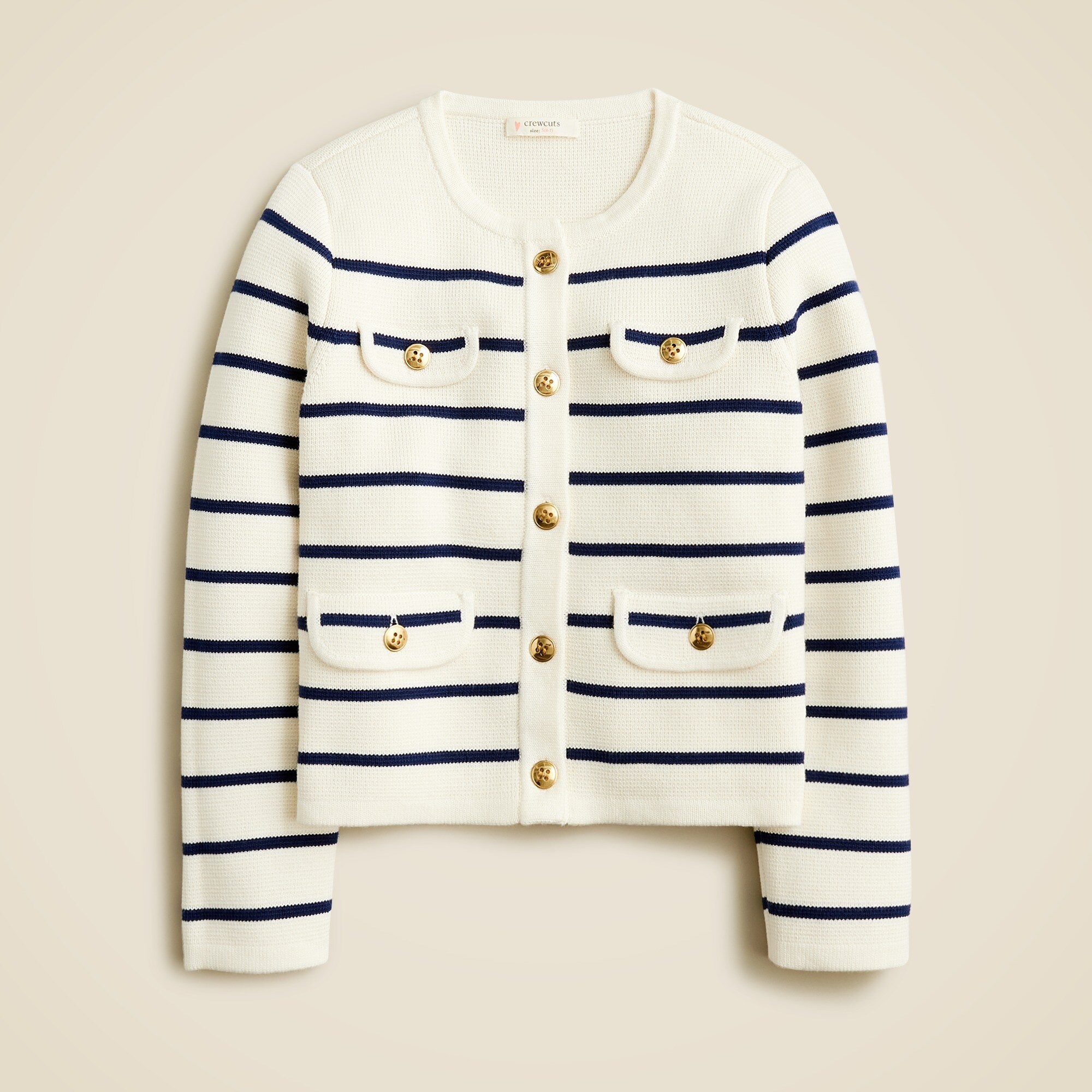 Girls' Emilie sweater lady jacket in stripe