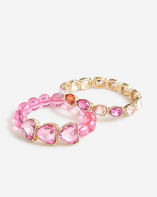 girls Girls' heart charm bracelets set