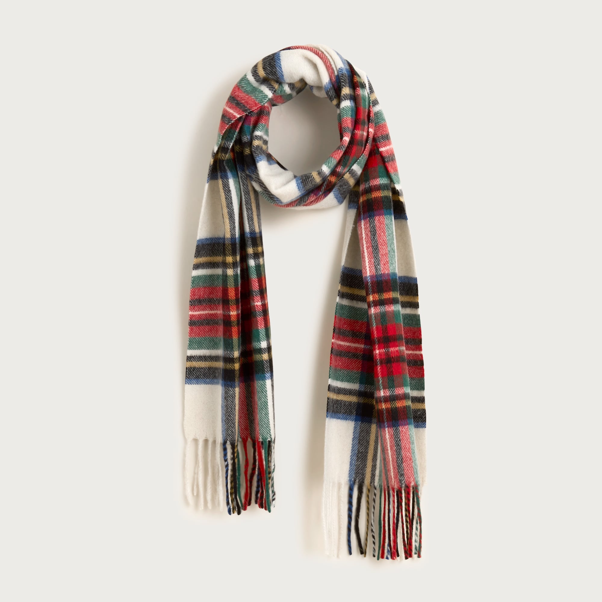 Cashmere-blend scarf in plaid