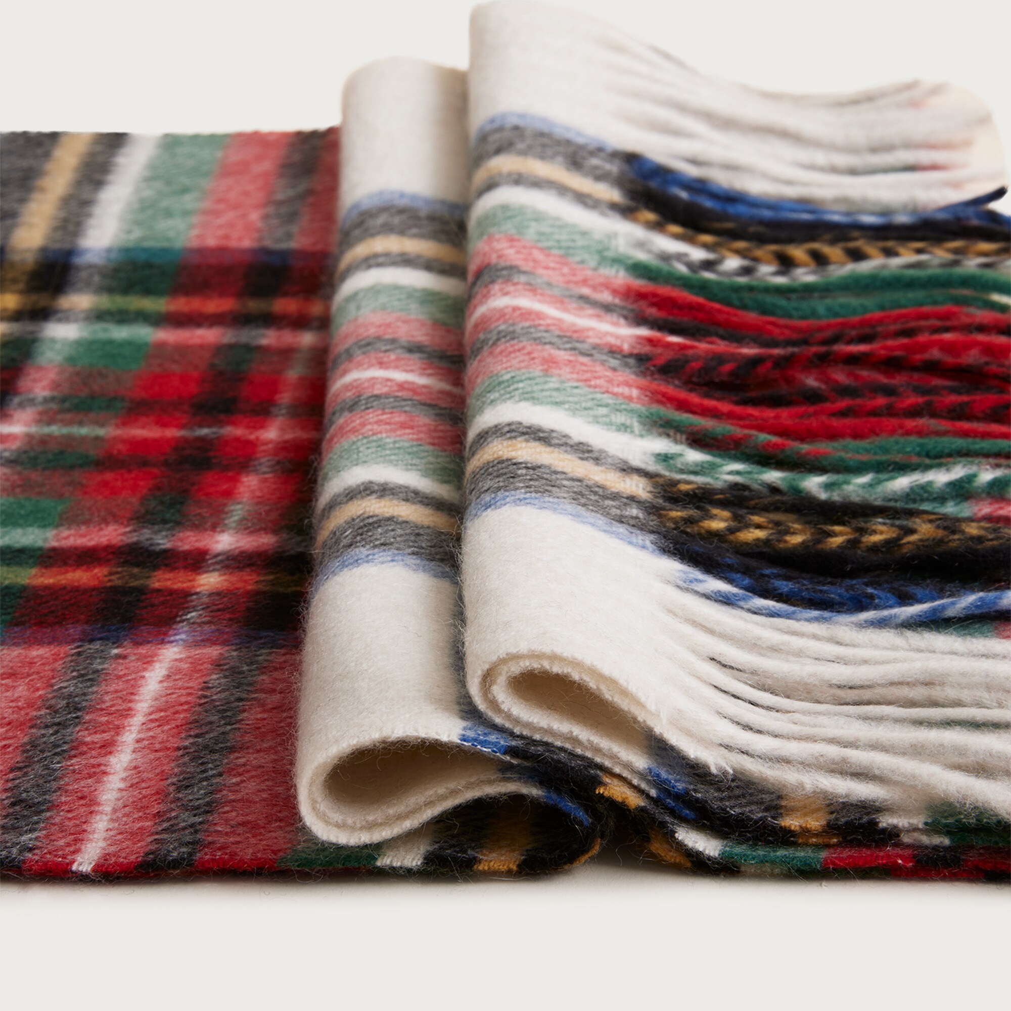 Cashmere-blend scarf in plaid
