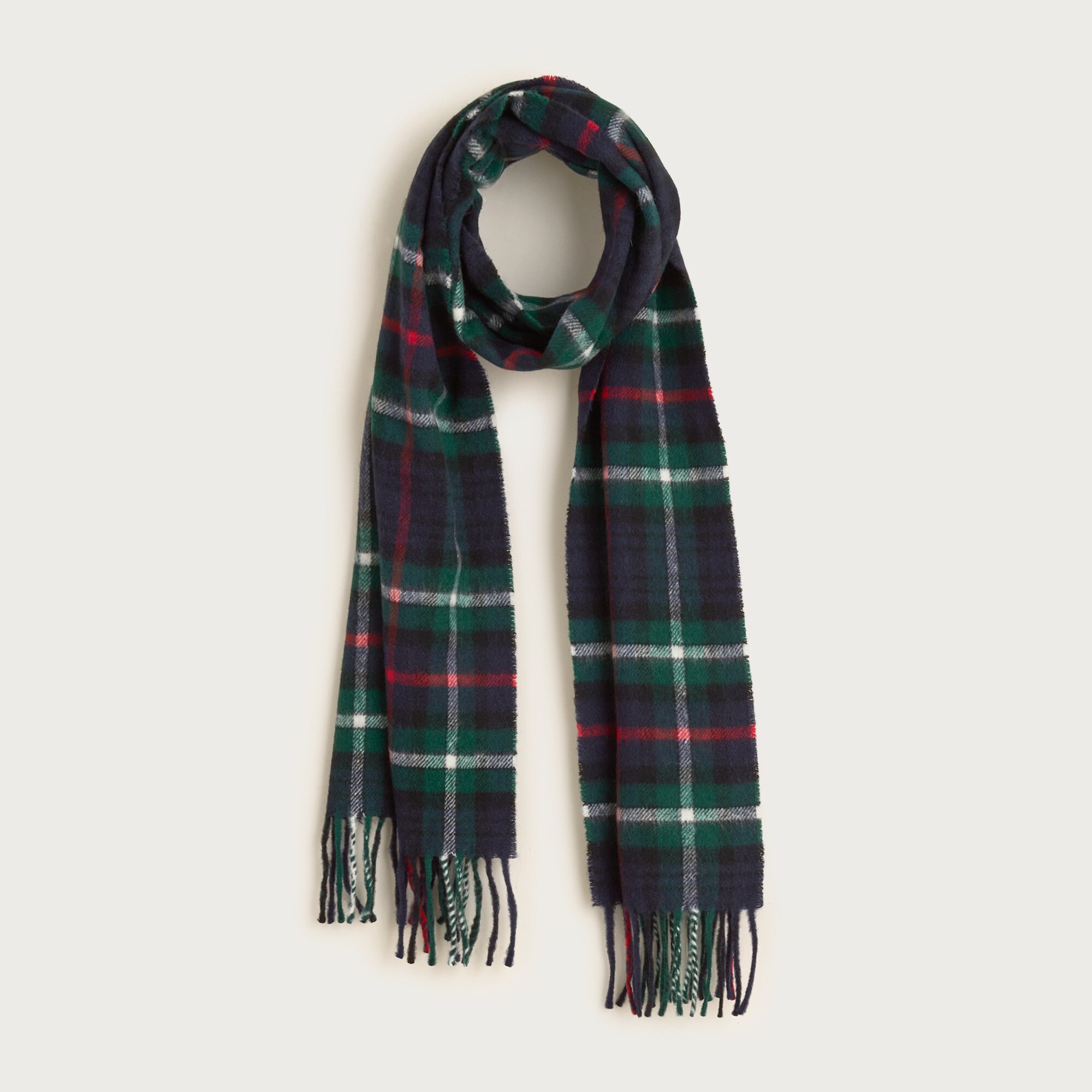 mens Cashmere-blend scarf in plaid