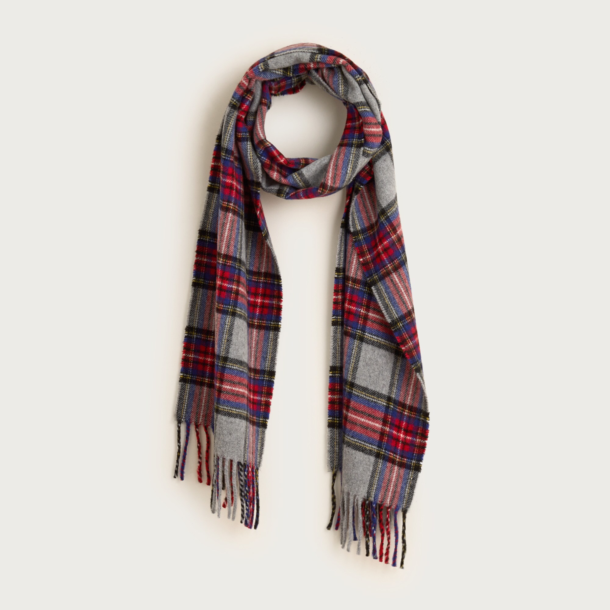 mens Cashmere-blend scarf in plaid