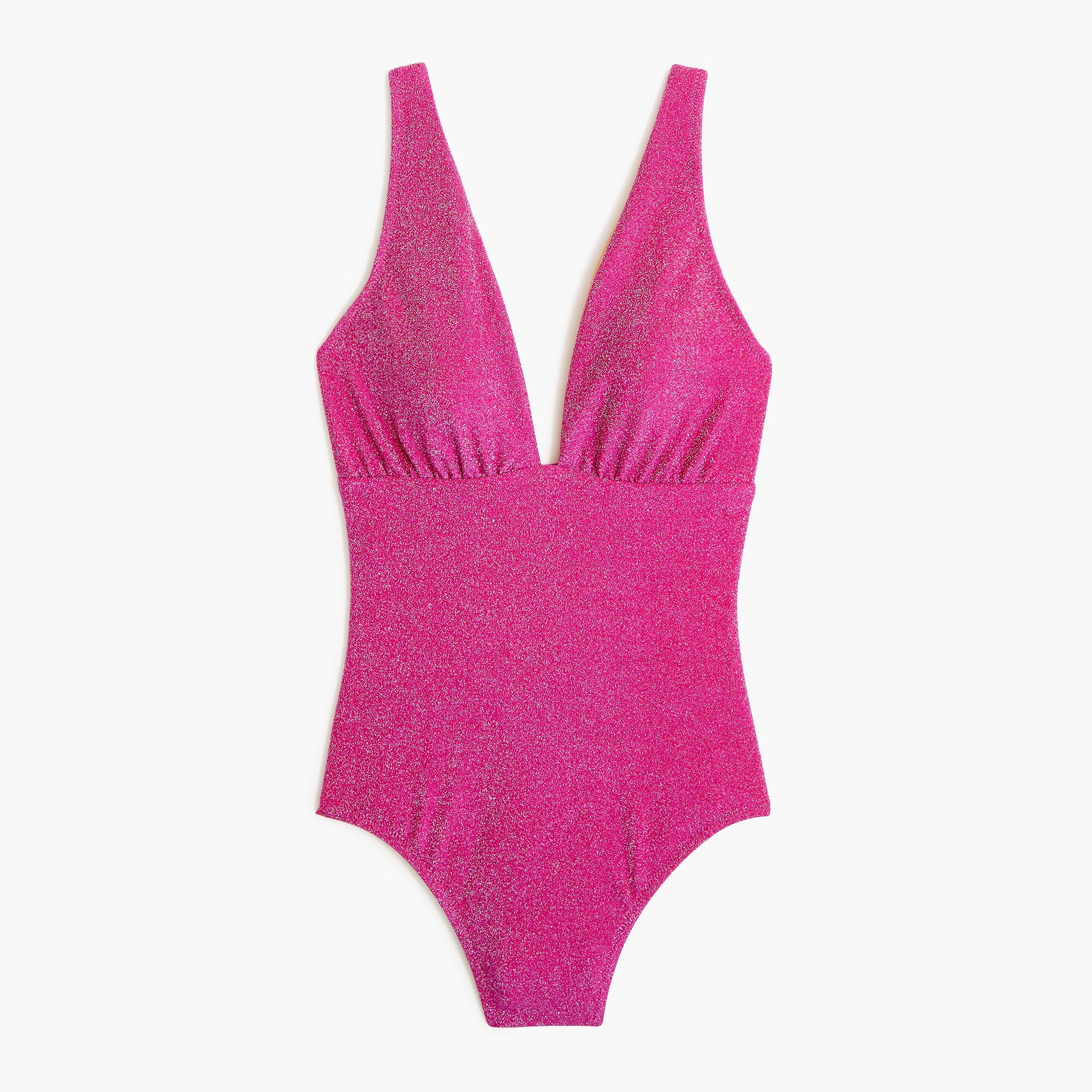 Shimmer V-neck one-piece swimsuit