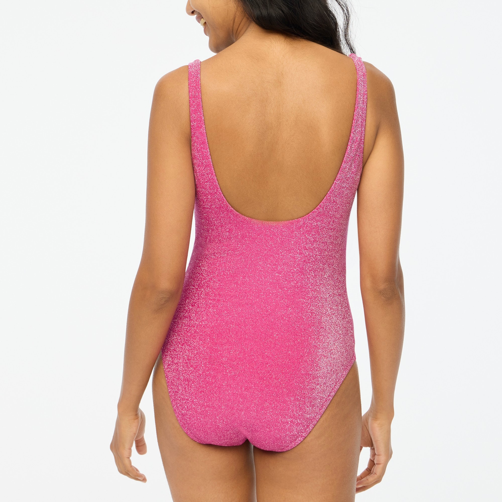 Shimmer V-neck one-piece swimsuit