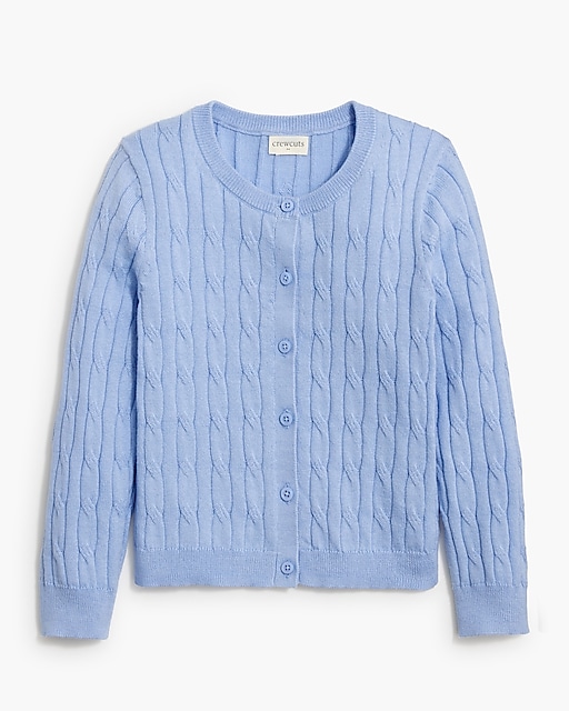  Girls' cable-knit Casey cardigan sweater