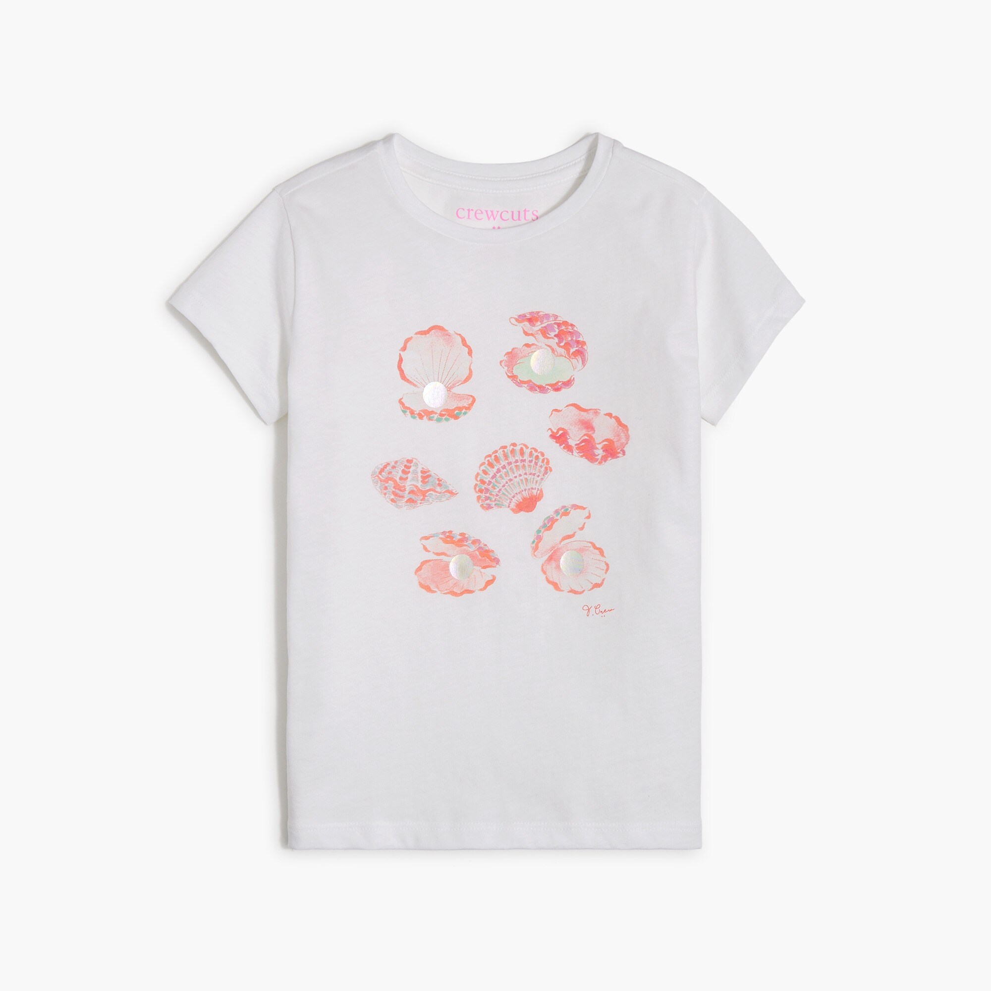 Girls' clams graphic tee