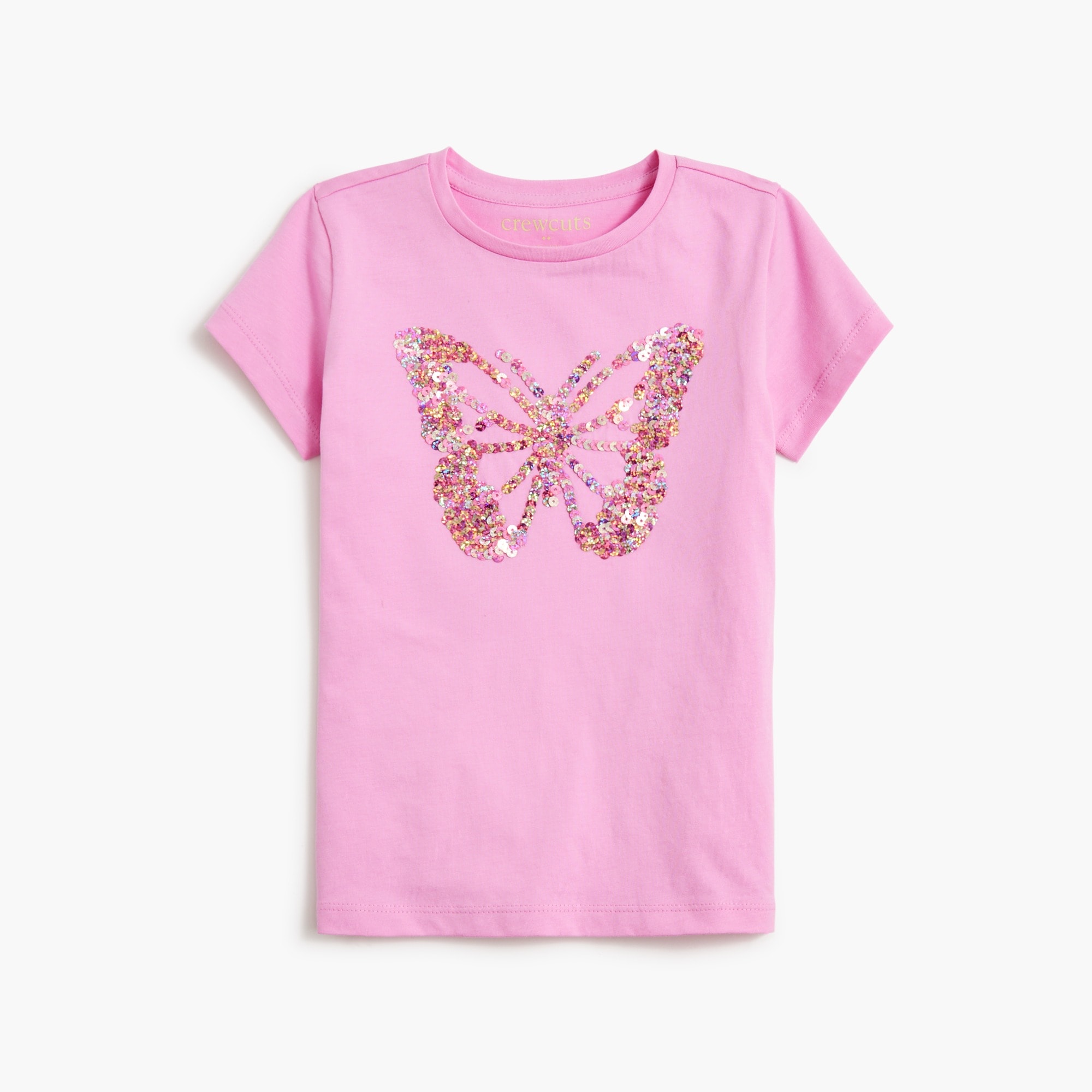Girls' sequin butterfly graphic tee