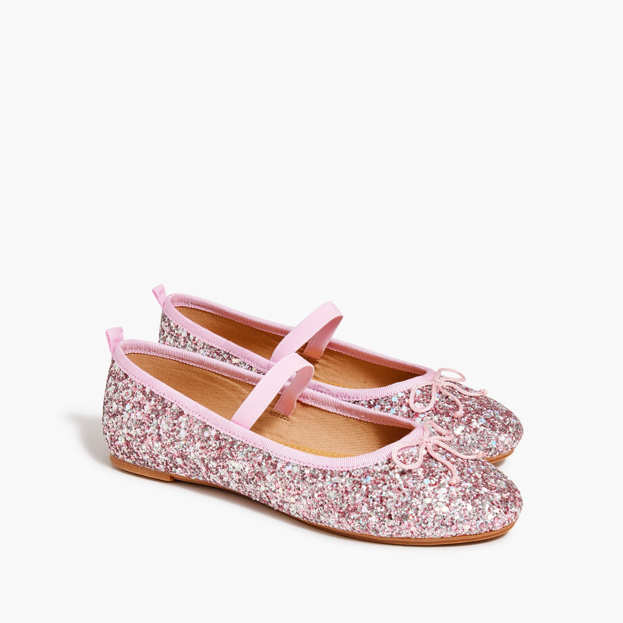 Girls' glitter Mary Janes with elastic strap