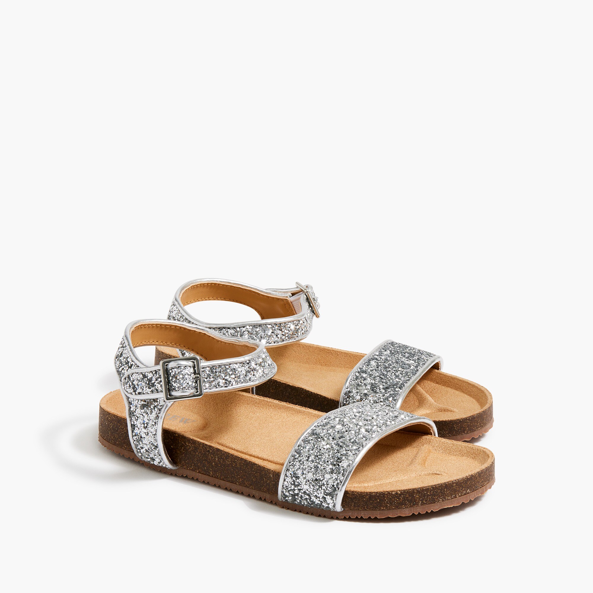  Girls' glitter buckle sandals