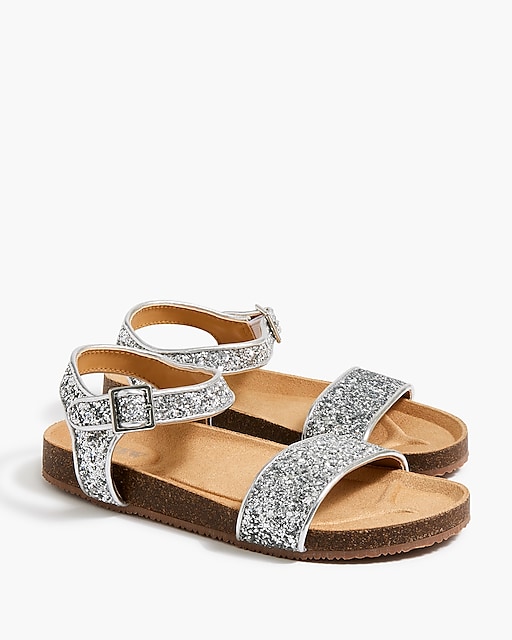  Girls' glitter buckle sandals