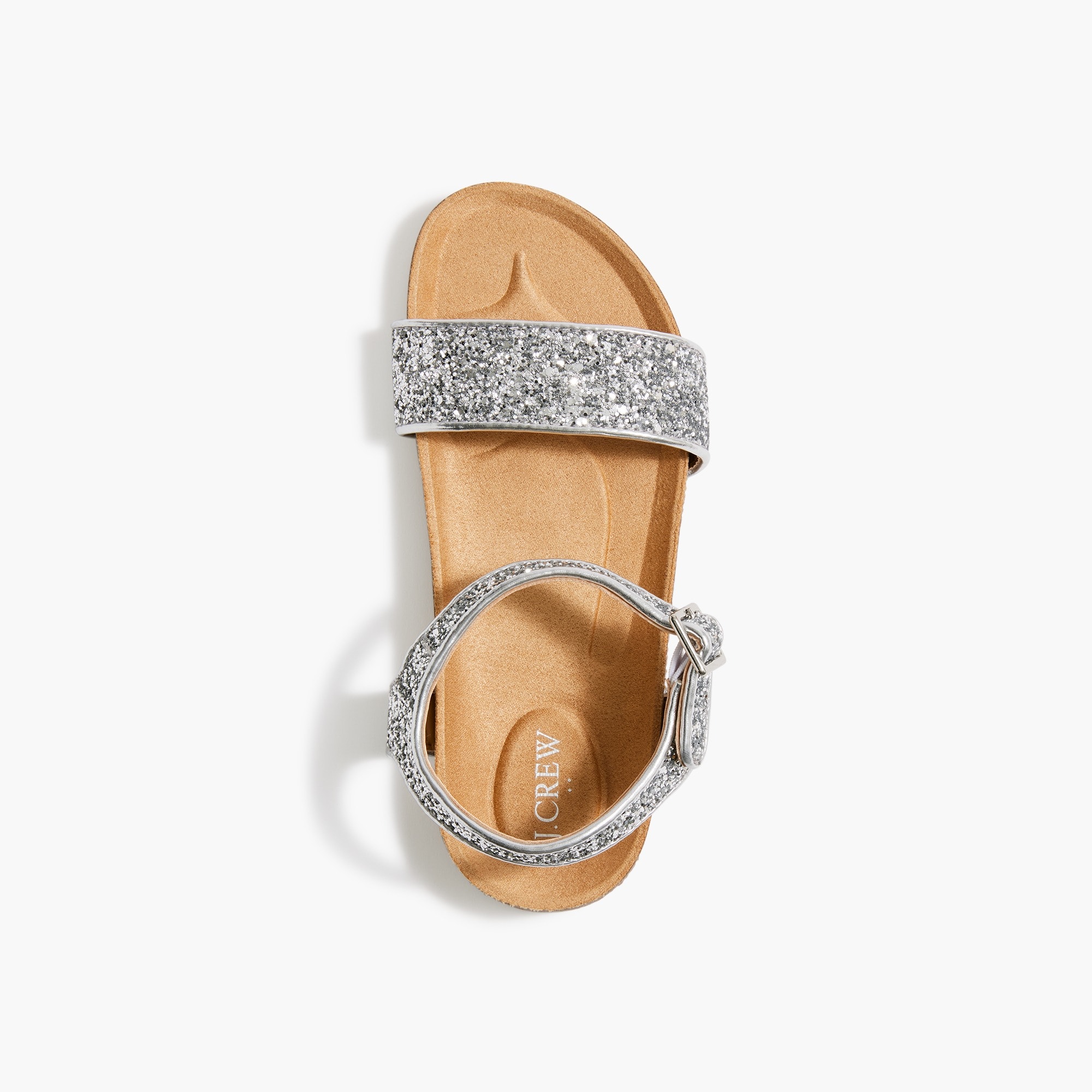 Girls' glitter buckle sandals