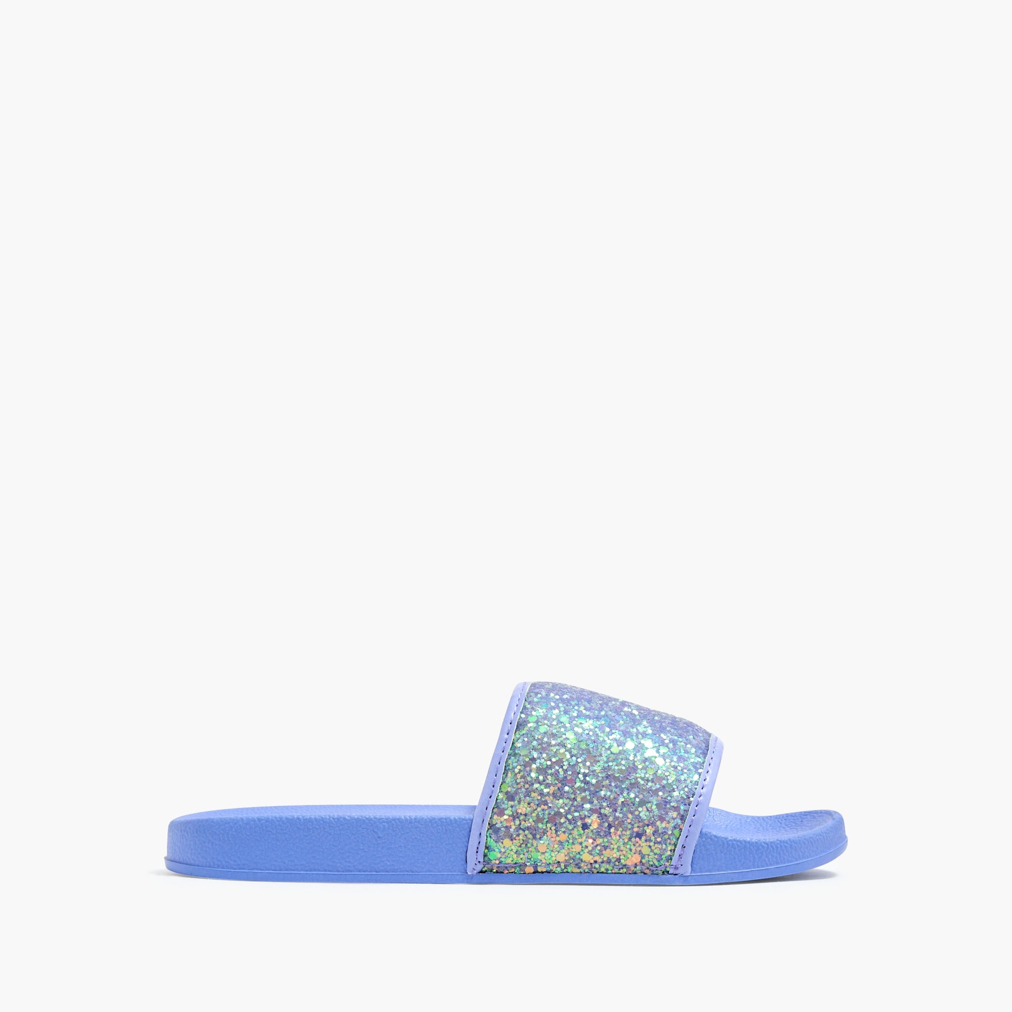 Girls' glitter slide sandals