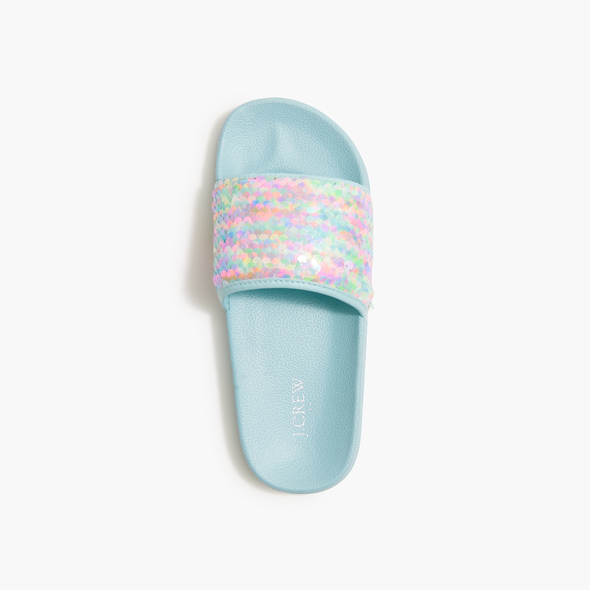 Girls' sequin slide sandals