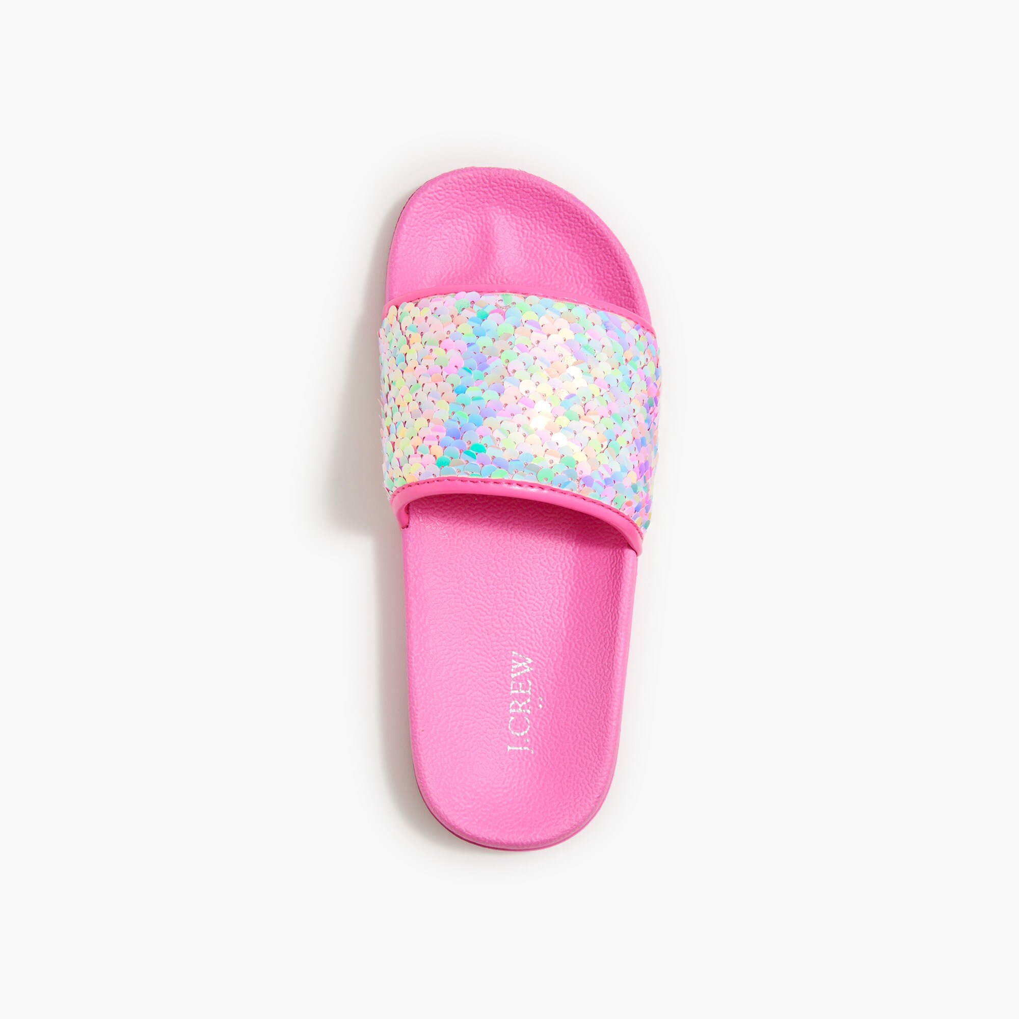 Girls' sequin slide sandals