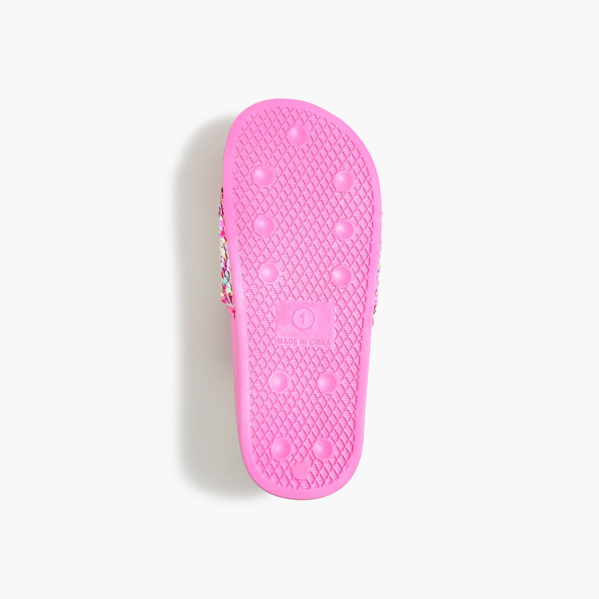 Girls' sequin slide sandals